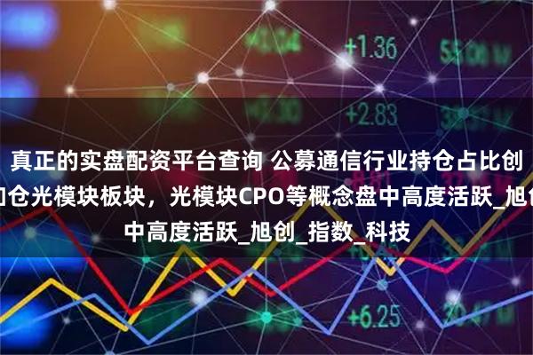 真正的实盘配资平台查询 公募通信行业持仓占比创新高，重点加仓光模块板块，光模块CPO等概念盘中高度活跃_旭创_指数_科技