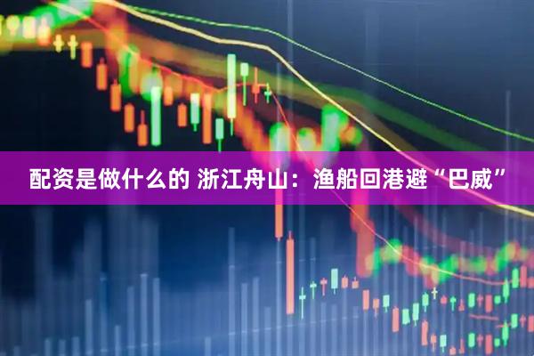 配资是做什么的 浙江舟山：渔船回港避“巴威”